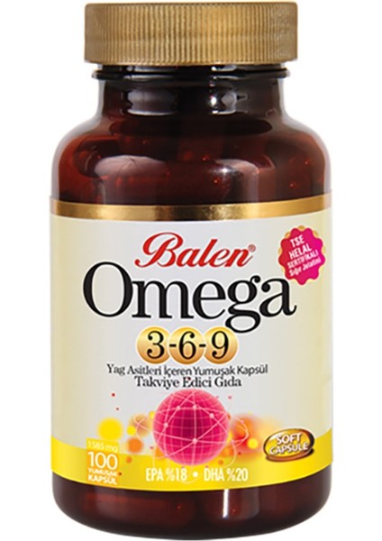 Omega 3-6-9 Yumuşak Kapsül 1585 Mg*100