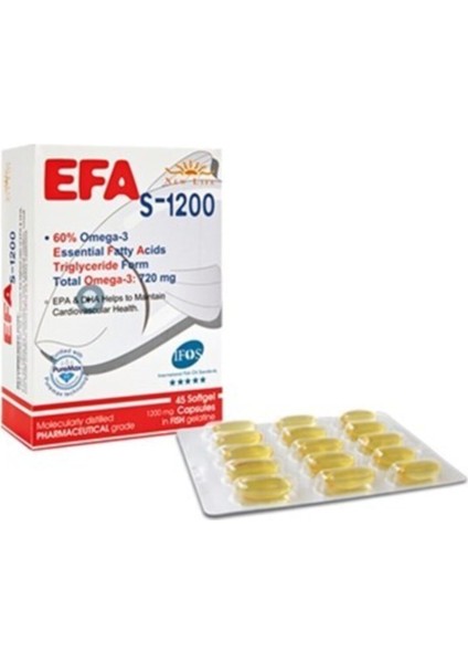 New Lıfe-Efa S-1200 Omega 3 45 Kapsül*3adet fiyatları