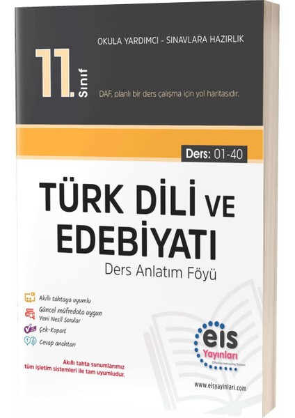 11.Sınıf Türk Dili ve Edebiyatı Ders Anlatım Föyü (DAF) (Ciltli)