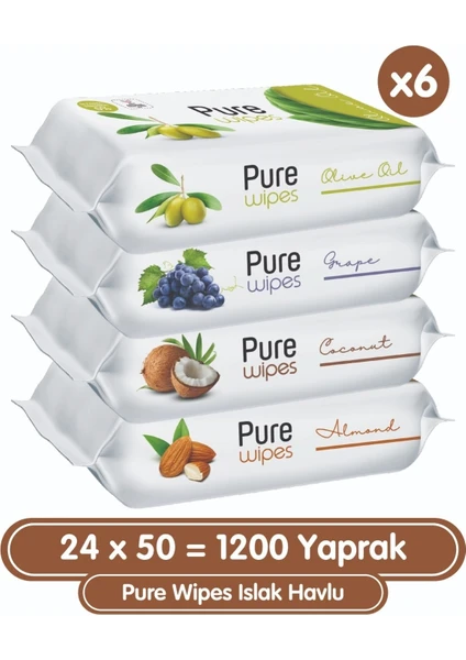 Pure Baby  Islak Havlu 24X50 (1200 Yaprak)