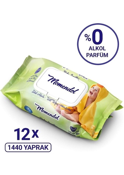 Momendol Islak Havlu 120'lı - 12 x 120'lı - 1440 Adet