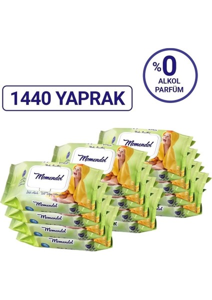 Momendol Islak Havlu 120'lı - 12 x 120'lı - 1440 Adet