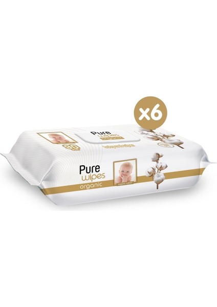 Pure Baby Organik Pamuklu Islak Havlu 6×90 (540 Yaprak)