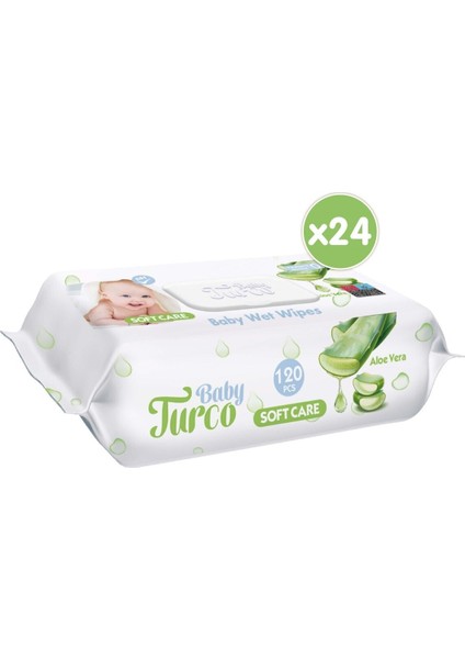 Baby Turco Softcare Aloe Vera Islak Bebek Havlusu 24X120 Adet