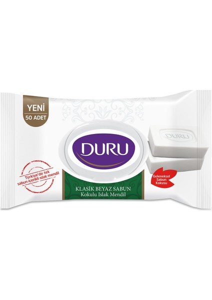 Beyaz Sabun Kokulu Islak Mendil 6X50 Adet fiyatları