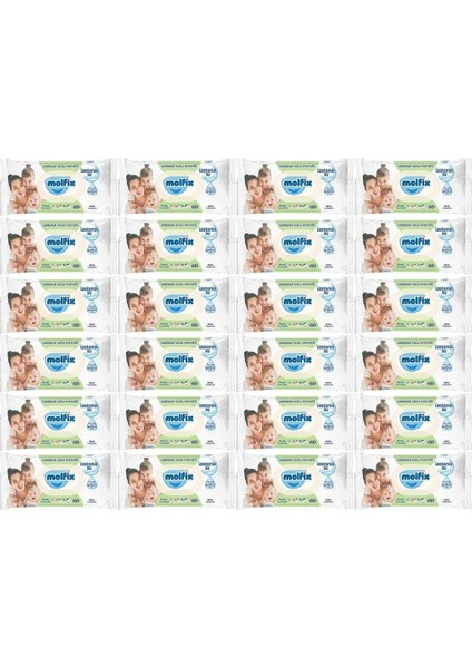 Islak Havlu Mendil Izotonik Ferah Temizlik 24 'lü Set 60 Yaprak Plastik Kapaklı