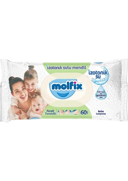 Islak Havlu Mendil Izotonik Ferah Temizlik 24 'lü Set 60 Yaprak Plastik Kapaklı
