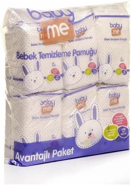 Baby Me Temizleme Pamuğu 6lı Paket 360 Adet