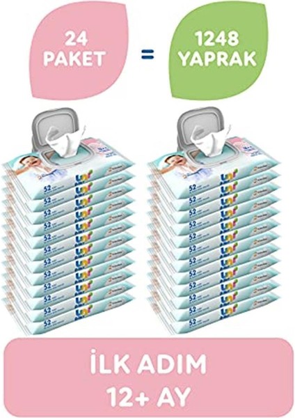 Ilk Adım Islak Mendil 24'lü 1248 Yaprak, Beyaz Kategori: Bebek Islak Mendil fiyatları