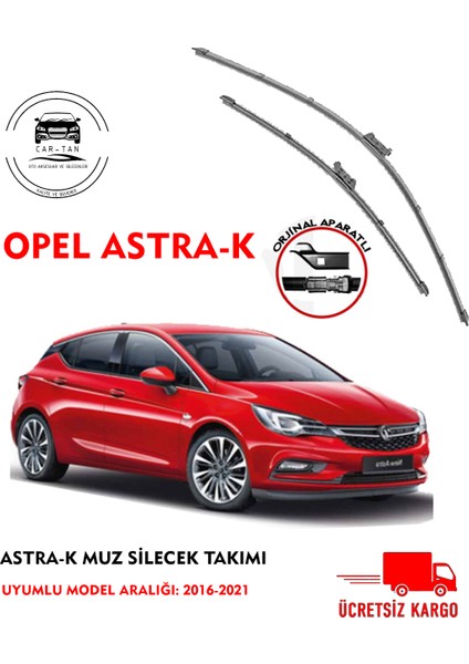 Opel Astra K (2016 Sonrası) Araca Özel Silecek Süpürge Sağ-Sol Takım 700 MM+600 mm