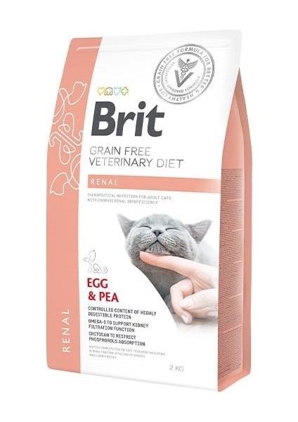 Brit Veterinary Diet Renal Böbrek Yetmezliği Olan Kediler Için Tahılsız Kedi Maması 2kg