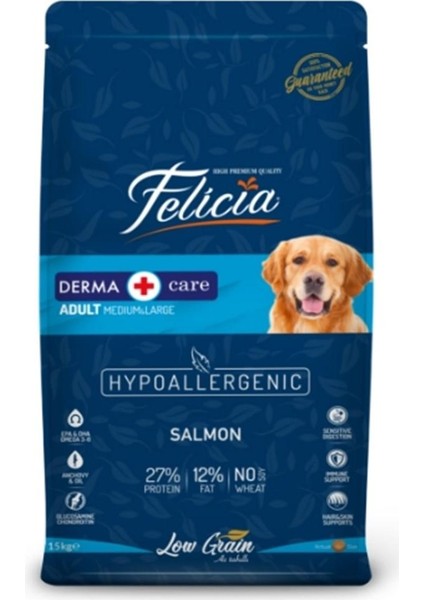 Az Tahıllı 15 kg Yetişkin Somonlu M/large Breed Hypoallergenic Köpek Maması