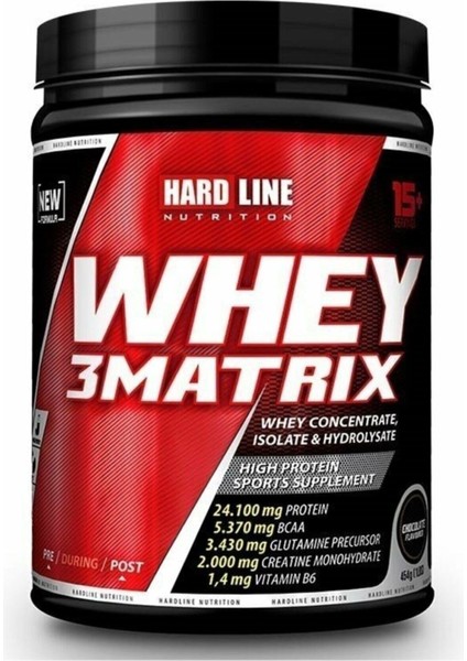 Hardline Whey 3 Matrix 454 Gr - Çilek