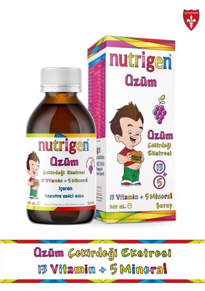 Üzüm Çekirdeği Ekstreli Vitamin Şurubu 200 ml