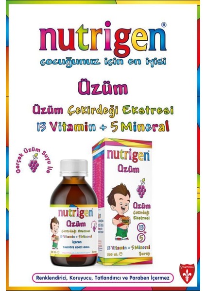 Üzüm Çekirdeği Ekstreli Vitamin Şurubu 200 ml fiyatları