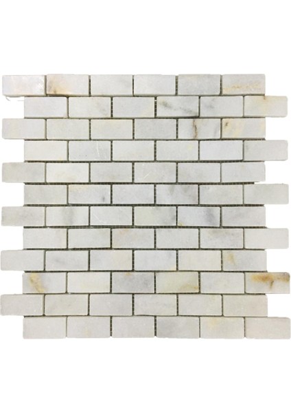 2,3 x 4,8 Brick Golden Cilalı Mermer Mozaik