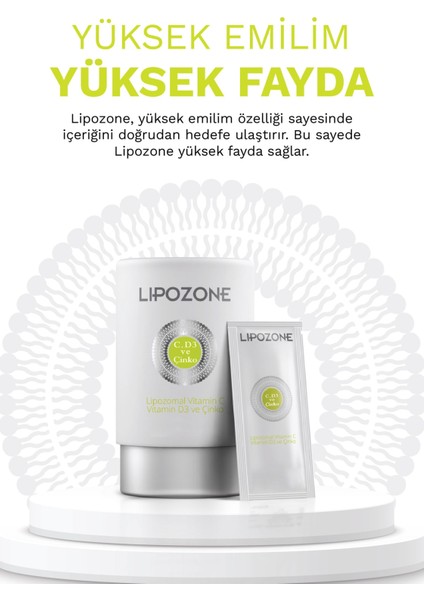 Lipozomal Vitamin C, Vitamin D3 Ve Çinko 5ml Sıvı Saşe