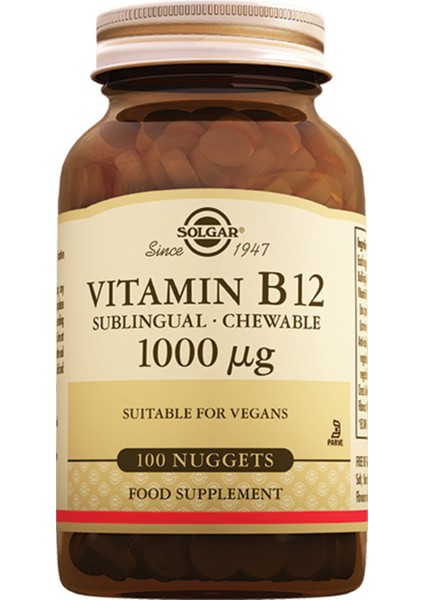 Vitamin B12 1000 Mg 100 Tablet (Dil Alti)