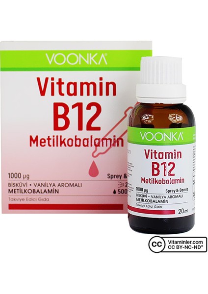 Vitamin B12 Sprey&Damla Metilkobalamin 20 Ml modelleri
