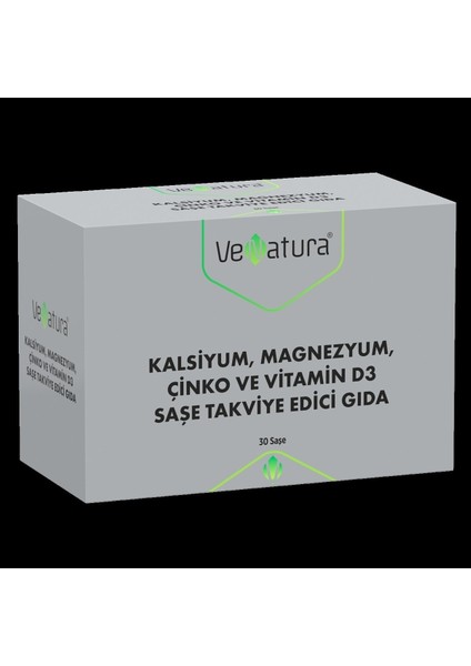 Kalsiyum, Magnezyum, Çinko Ve Vitamin D3 Saşe Takviye Edici Gıda