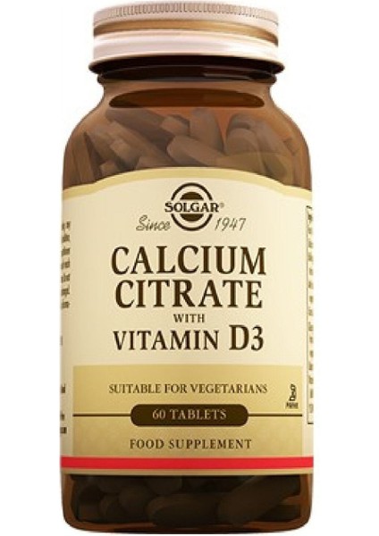 Calcium Citrate Vitamin D3 60 Tablet Skt. 31,12,2022