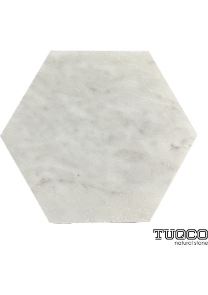 Doğaltaş 8’’ Hexagon Carrara Honlu Mermer Mozaik