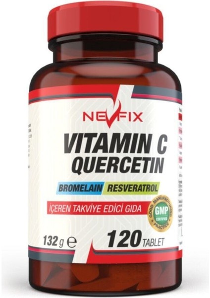 Vitamin C 120 Tablet Resveratrol Kuşburnu Aserola Kuarsetin