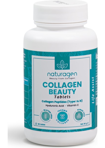 Collagen Hidrolize Type 1&3 Hyaluronic Acid&Vitamin C - 60'Lı Tablet