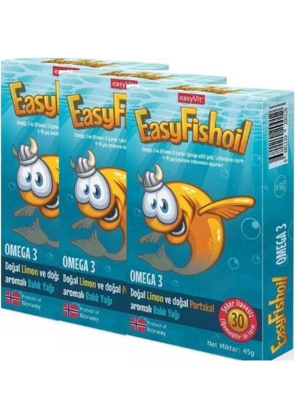 Easyfishoil Omega 3 Vitamin D Içeren Limon Portakal Aromali Çiğnebilir Jel Form 30 Tablet 3