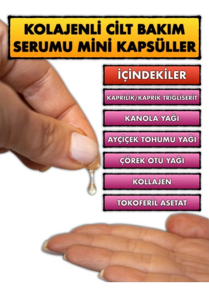 Honeyed Cilt Bakım Kapsülü Hyalünorik Asit C Vitamini Çinko 60 Adet Tablet (Tip1-2-