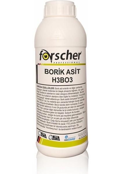 Tm group Technical grade Powder Borik Asit 1 kg Yüzey