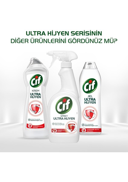 Jel Ultra Hijyen Tüm Yüzeyler Için Çamaşır Suyu Katkılı 750 mlx3