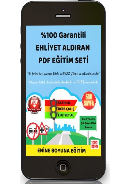 %100 Garantili Ehliyet Aldıran PDF Eğitim Seti