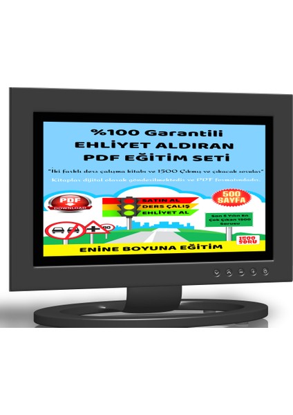 %100 Garantili Ehliyet Aldıran PDF Eğitim Seti