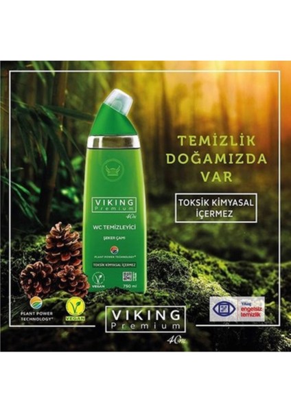 Premium Vegan Wc Temizleyici Şeker Çamı 750 ml X10 Adet