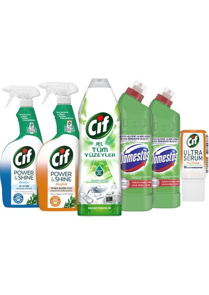 - Domestos Temizlik Paketi + Ultra Serum Mutfak Konsantre 70 ml Hediye! fiyatları