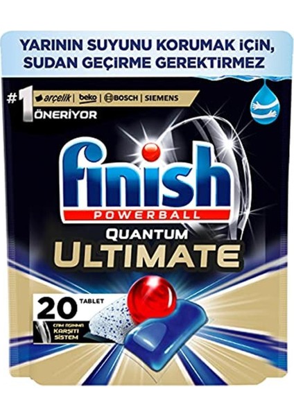Quantum Ultimate 20 Kapsül Bulaşık Makinesi Deterjanı Tableti