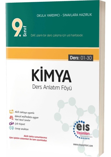 Eis Yayınları 9.Sınıf Kimya Ders Anlatım Föyü (DAF) (Ciltli)