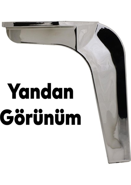 Lüks Mobilya Kanepe Sehpa Tv Ünitesi Koltuk Ayağı 16 cm Parlak Krom Baza Ayak