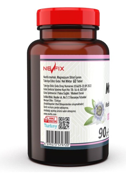 Magnezyum Klorür - Bisglisinat - Malat - Sitrat Kedi Otu Pasiflora 60 Tablet fiyatları