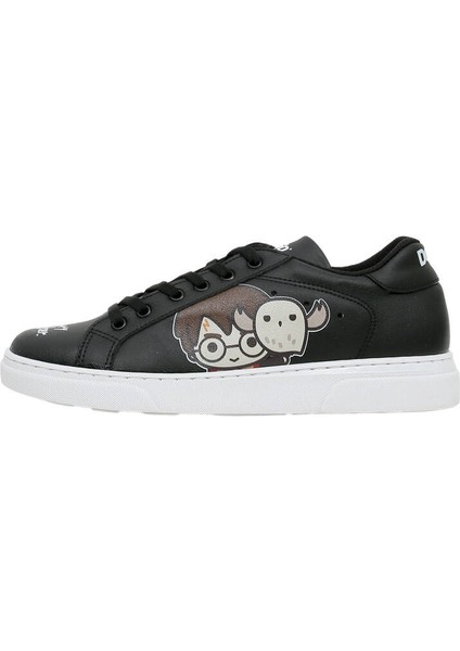 Kadın Vegan Deri Siyah Sneakers - Warner Bros Friends Till Eternity Harry Potter Tasarım modelleri
