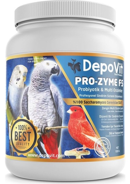 Prozyme F5 Egzotik Kuşlara Özel Probiyotik 1 kg