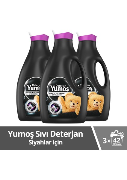 Sıvı Bakım Çamaşır Deterjanı Siyah ve Koyu Renkli Giysiler Için 2520 ml 3 Adet