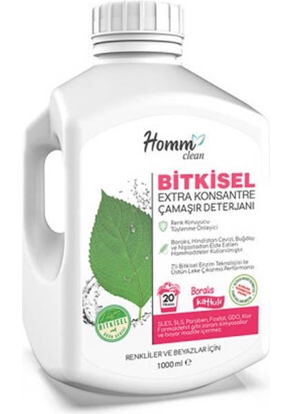 Homm Clean Ekstra Konsantre Bitkisel Çamaşır Deterjanı 1000 ml Ht