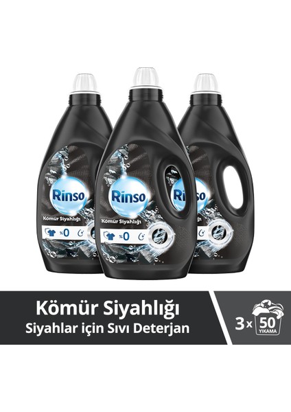 Sıvı Deterjan Kömür Siyahlığı Siyahlar 3 lt 3 Adet