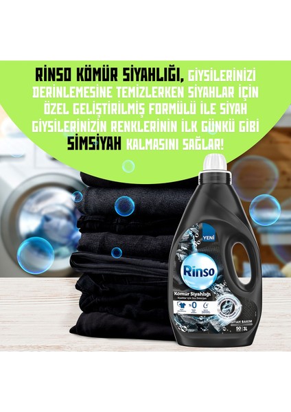 Sıvı Deterjan Kömür Siyahlığı Siyahlar 3 lt 3 Adet