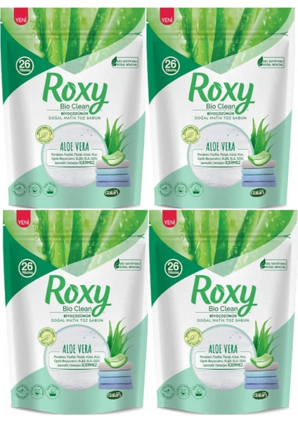 Roxy Bio Clean  Matik Toz Sabun Aloe Vera 800 gr 4 Adet