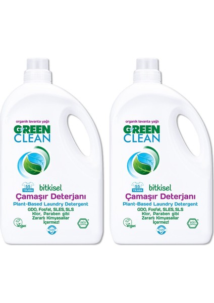 Organik Lavanta Yağlı Bitkisel Çamaşır Deterjanı 2750 ml 2'li