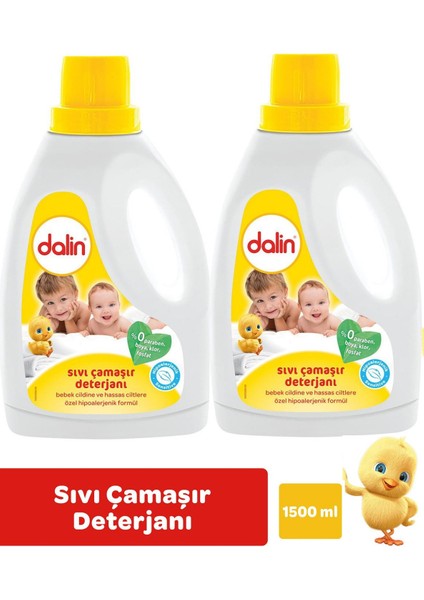 Sıvı Çamaşır Deterjanı 1500 ml 2 Adet Dalin Deterjan 1500 2