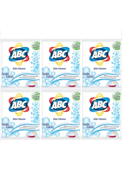 Abc Elde Yıkama Toz Çamaşır Deterjanı Soda Etkili 6 x 600 G